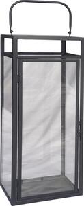 Felinar din metal Lafiora 22x22x55 cm, negru