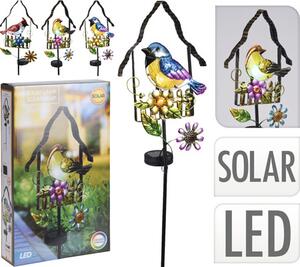 Lampă solară LED cuib de păsări H 66c m, modele diferite