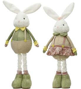 Figurine iepuri H 84 cm poliester verde/ roz diferite modele
