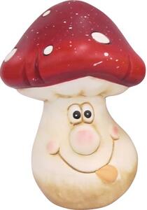 Figurină ciupercă zâmbitoare H 18,5 cm, argilă, modele diferite