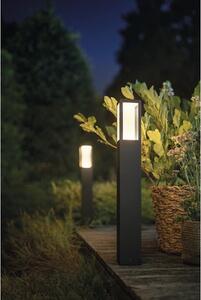 Stâlp pitic cu LED integrat Philips Hue Impress Post 2x8W 1200 lumeni, 77 cm, lumină RGBW, pentru exterior IP44, negru