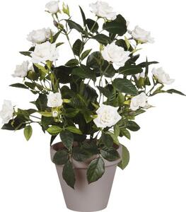 Floare artificială Trandafir Ø 25 cm H 33 cm alb
