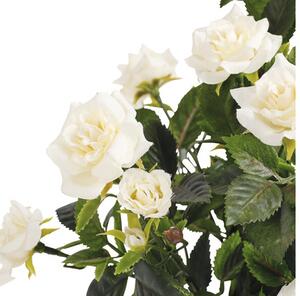 Floare artificială Trandafir Ø 25 cm H 33 cm alb