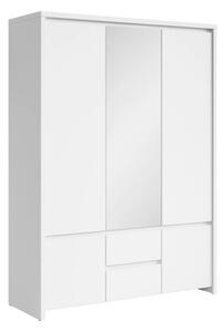 Dulap KASPIAN, alb, PAL, cu 5 usi si 2 sertare, 154x56x211 cm