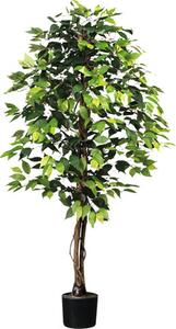 Plantă artificială Ficus benjamina în ghiveci H 150 cm 840 frunze verde