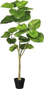 Plantă artificială Ficus umbellaata în ghiveci H 125 cm verde