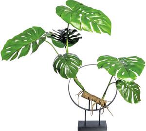 Plantă artificială Monstera cu suport lemn H 157 cm verde