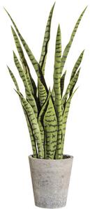 Plantă artificială Limba soacrei Sanseveria în ghiveci H 85 cm verde