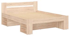 Cadru pat NEPO PLUS 160x200, stejar sonoma, PAL laminat, cu spatiu dep