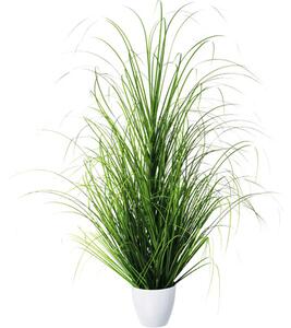 Plantă artificială Tufă iarbă în ghiveci H 90 cm verde