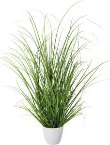 Plantă artificială Tufă iarbă în ghiveci H 60 cm verde
