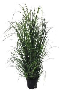 Plantă artificială Tufă iarbă în ghiveci negru H 120 cm