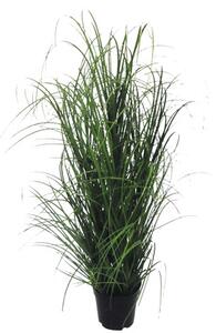 Plantă artificială Tufă iarbă în ghiveci negru H 90 cm