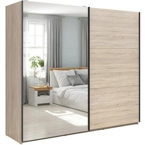Dressing TETRIX, stejar sonoma, PAL, cu 2 usi si oglinda, 220x60x196 c