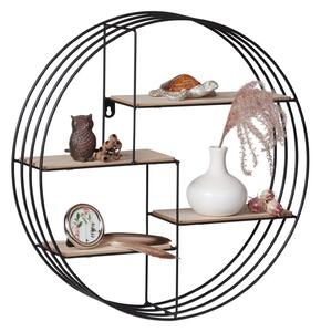 Raft HANNA, negru/stejar, 45x11x45 cm