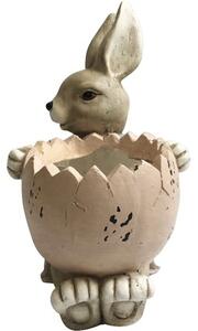 Figurină decorativă iepure fetiță cu ou de Paște 29x22,5x37 cm