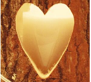 Candelă din lemn Ø 18 cm H 18 cm model inima