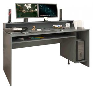 Birou, măsuţă gaming, masă PC, gri, 160 cm - TP317420