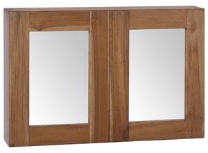 Dulap cu oglindă, 60 x 10 x 40 cm, lemn masiv de tec