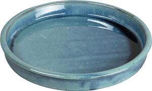 Farfurie ghiveci rotundă ceramică Ø 25 cm H 2 cm bleu