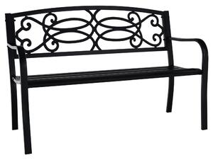 Banca gradina VENDA, negru, metal, 127x60x85 cm