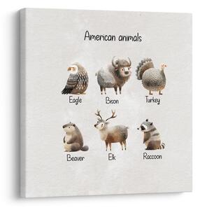 Tablou ilustrații cu animale americane