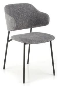 Scaun K497, gri deschis, stofa clasica/metal, 52x62x82 cm