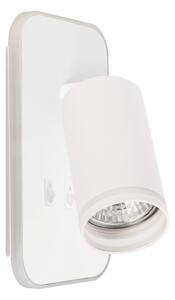 Aplica LED de perete tip spot PIPE 1xGU10/10W/230V + LED/6W, albă