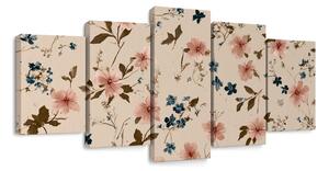 Tablou 5-piese armonii florale delicate
