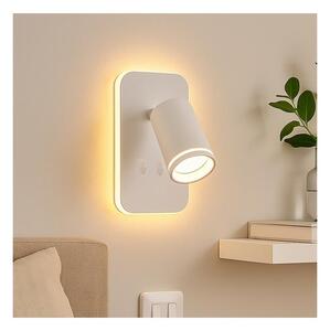 Aplica LED de perete tip spot PIPE 1xGU10/10W/230V + LED/6W, albă