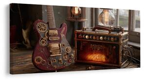 Tablou chitară vintage cu amplificator