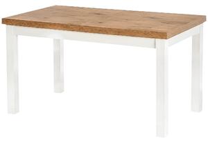 Masa TIAGO, stejar/alb, 140/220x80x76 cm