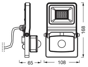 Osram - Proiector LED ENDURA cu senzor, 20 W, 230 V, 4000 K, IP44