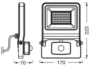 Osram - Proiector LED ENDURA cu senzor, 50W/230V, 3000K, IP44