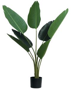 Outsunny Planta Artificiala Pasarea Paradisului Inalta 120cm, Planta Artificiala Strelitzia pentru Interior si Exterior cu Ghiveci | Aosom Romania