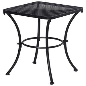 Outsunny Masuta pentru Gradina din Otel cu Blat Perforat, Masuta Patrata pentru Exterior 45x45x50 cm, Negru | AOSOM RO