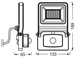 Osram Proiector LED cu senzor ENDURA LED, 30 W, 230 V, 3000 K, IP44