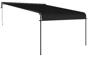 Outsunny Pergola Inclinata de 3 x 4m cu Copertina Retractabila