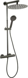 Coloana dus cu baterie si termostat, Ferro, Trevi, GUN METAL