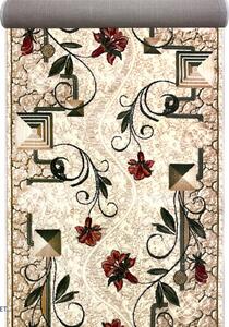 Traversa Festonata, Model Floral 587 116, Latime 120 cm, Crem Crem, 120 x 200, Dreptunghi