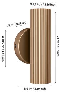 Aplica de perete Eglo PORTILLO 902034, 2x GU10, 5 W, 230 V, aurie