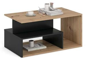 Măsuță de cafea Bardia, stejar artisan / negru