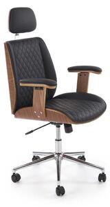 Scaun de birou Gettysburg, negru / nuc