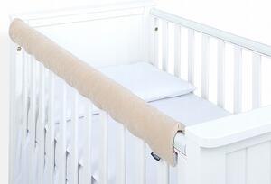 Mama-Tato Velvet pat de protecție pentru marginea superioară a patului Culoare: bej