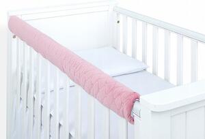 Mama-Tato Velvet pat de protecție pentru marginea superioară a patului Culoare: roz