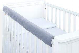 Mama-Tato Velvet pat de protecție pentru marginea superioară a patului Culoare: gri