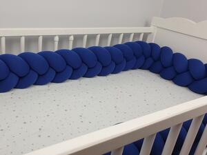 Vulpi Mantinel pentru pătuț Braid 350 cm Handmade Culoare: albastru închis