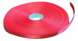 Panglica Dublu Satinata rosie 10 mm, satin 50 m