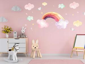Vulpi Autocolante de perete pentru copii Rainbow 100x50 cm