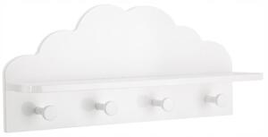 Vulpi Raft din lemn pentru copii cu cuier Baby Cloud Culoare: alb